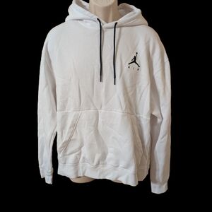 Jordan White Pullover Hoodie with Jumpman Logo